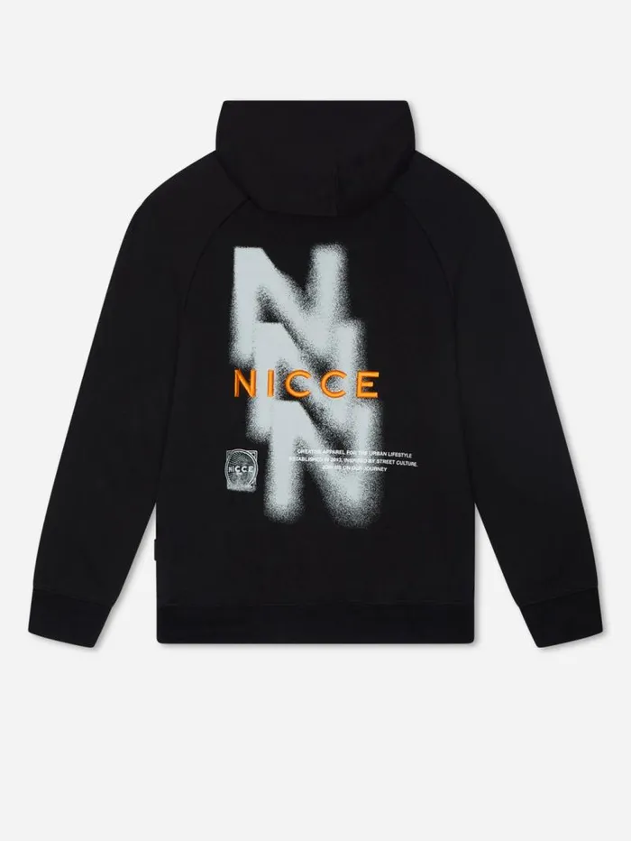 NICCE Hoodies and Sweatshirts Mens NICCE Blur Hoodie Black