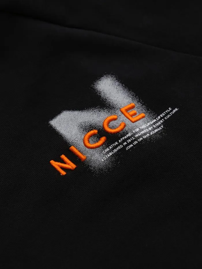 NICCE Hoodies and Sweatshirts Mens NICCE Blur Hoodie Black