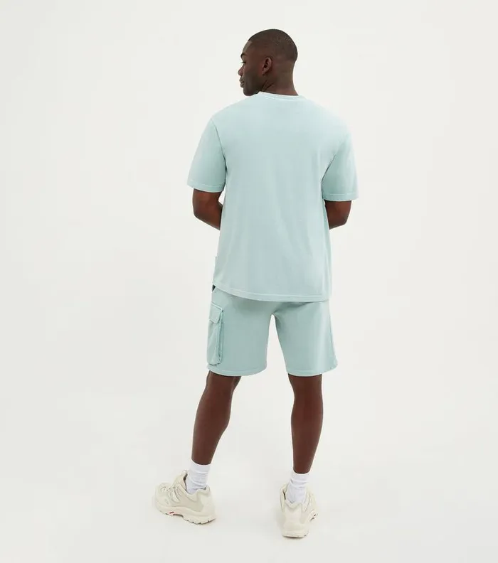 NICCE TShirts Mens NICCE Garment Dye Mercury TShirt Washed Aqua Blue