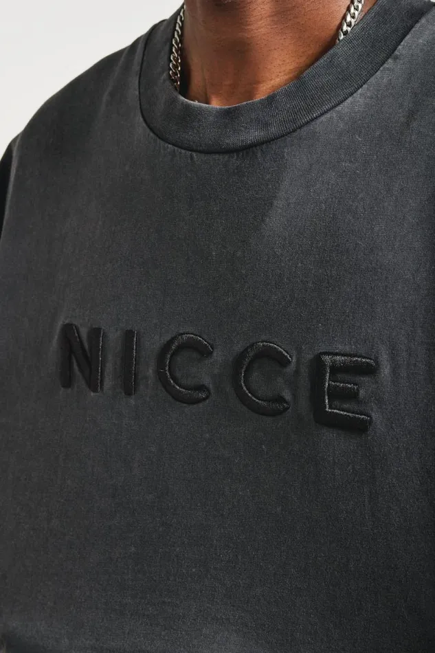 NICCE TShirts Mens NICCE Mercury Oversized TShirt Black