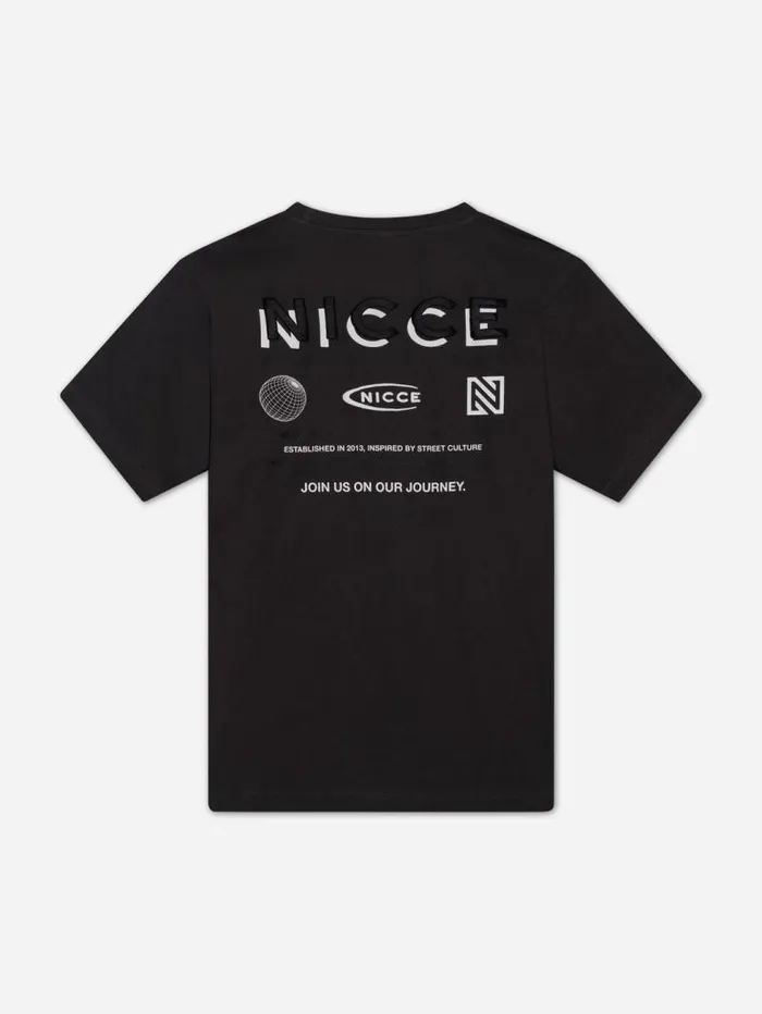 NICCE TShirts Mens NICCE Multi Logo TShirt Coal