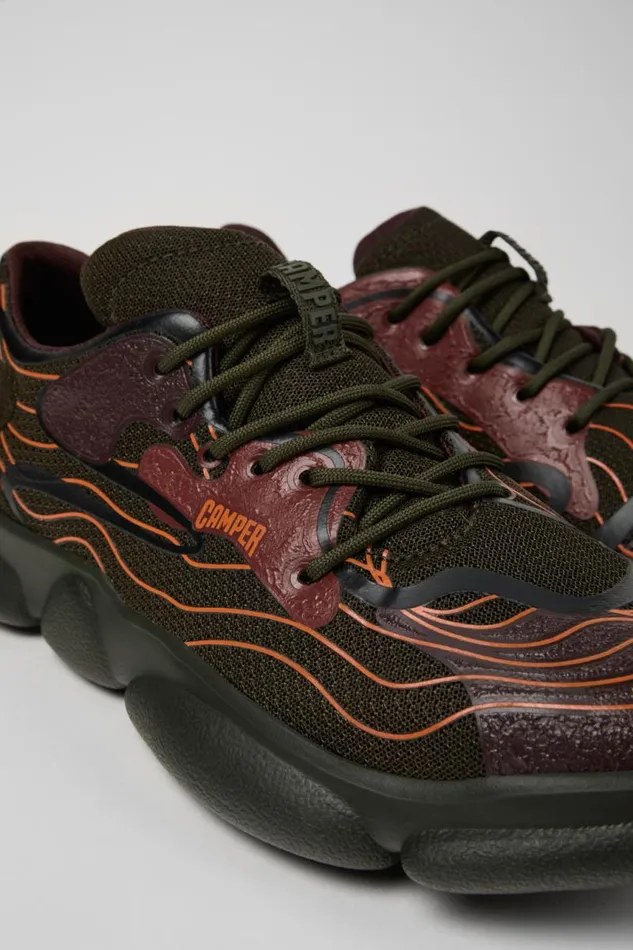 Non Leather Shoes Men Camper Karst Multicolored Textile Sneaker