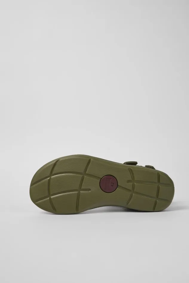 Non Leather Shoes Men Camper Match Green Textile Sandal Non Leather Shoes Men Camper Match Green Textile Sandal