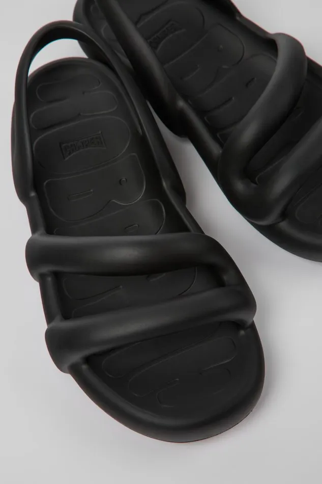 Non Leather Shoes Women Camper Kobarah Flat Black XL EXTRALIGHT Sandals