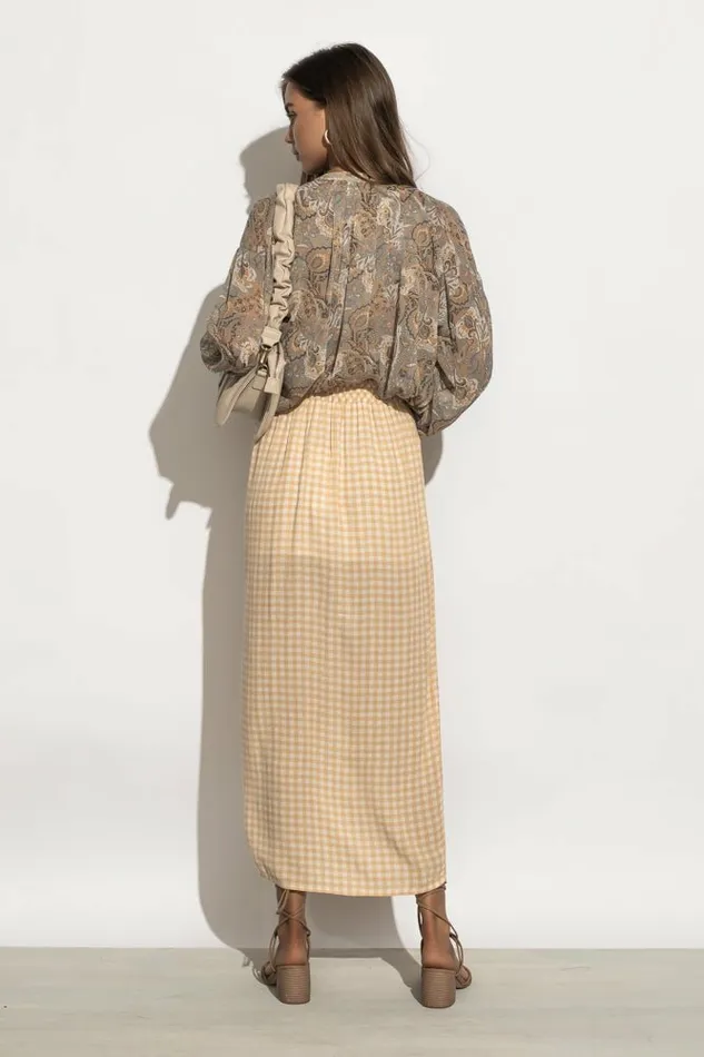 Nora Midi Skirt 8211 FINAL SALE Yellow Women Bohme Skirts
