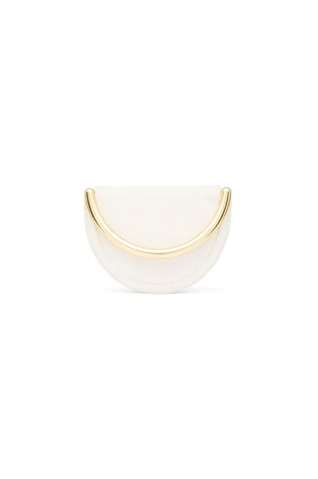 Norma Crescent Clutch Ivory Women Aje Handbags 038 Wallets