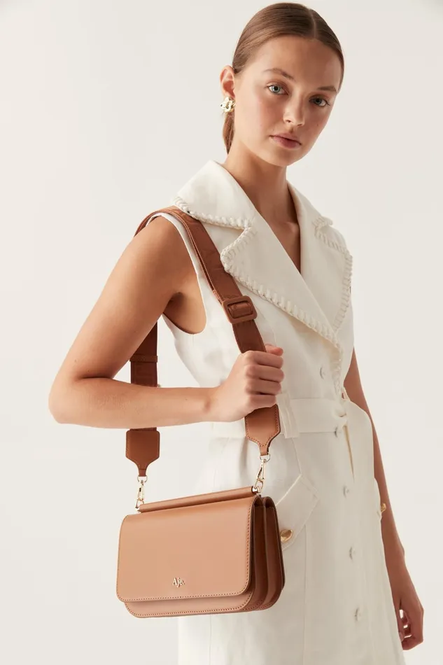 Nova Large Crossbody Bag Tan Women Aje Handbags 038 Wallets