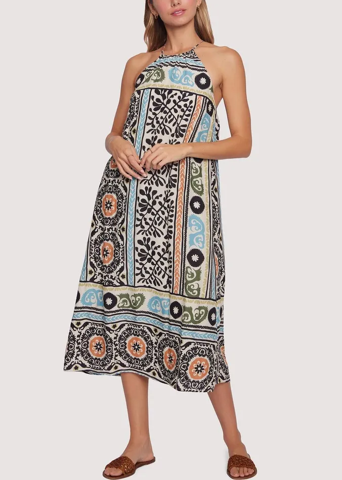 Oracle Midi Dress Blackmulti Women Lost Wander Dresses