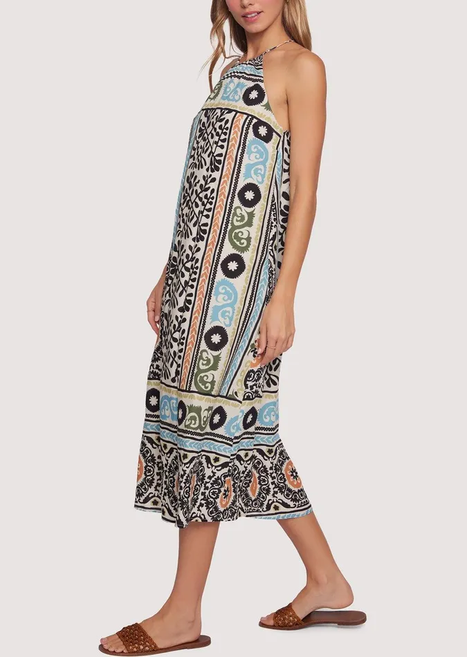 Oracle Midi Dress Blackmulti Women Lost Wander Dresses
