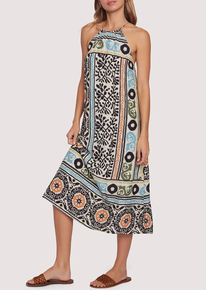 Oracle Midi Dress Blackmulti Women Lost Wander Dresses
