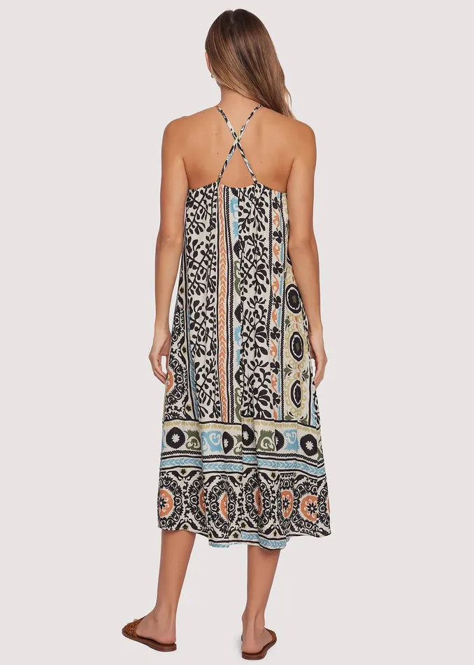 Oracle Midi Dress Blackmulti Women Lost Wander Dresses