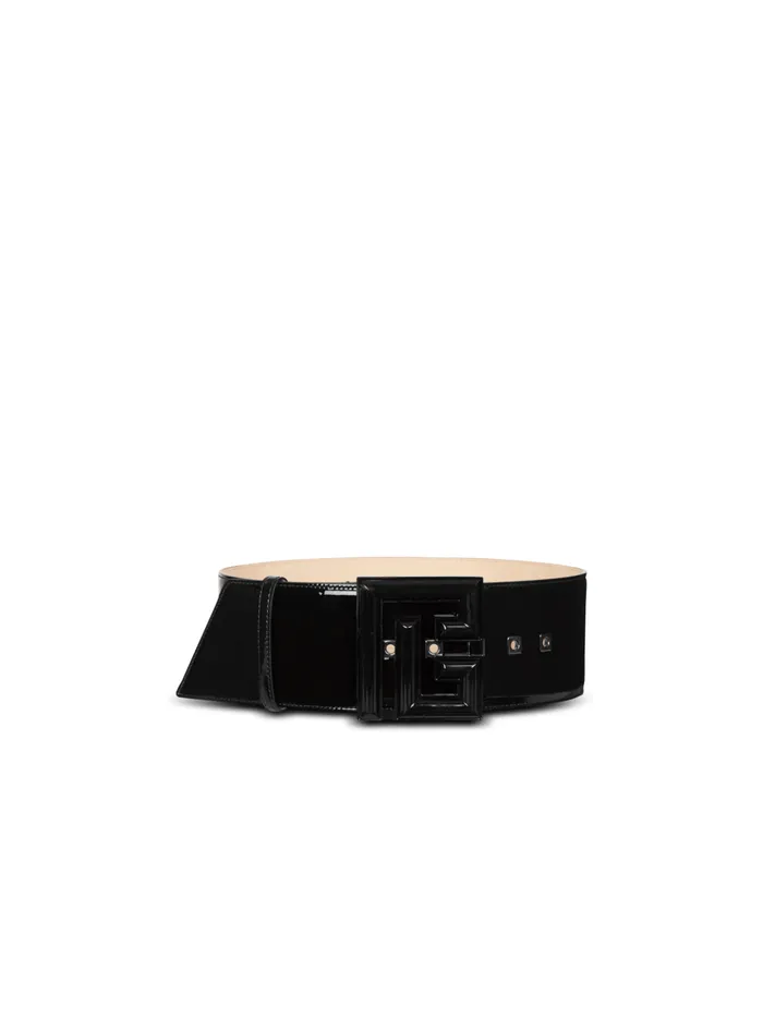 PBelt In Patent Leather Black Women Balmain Belts