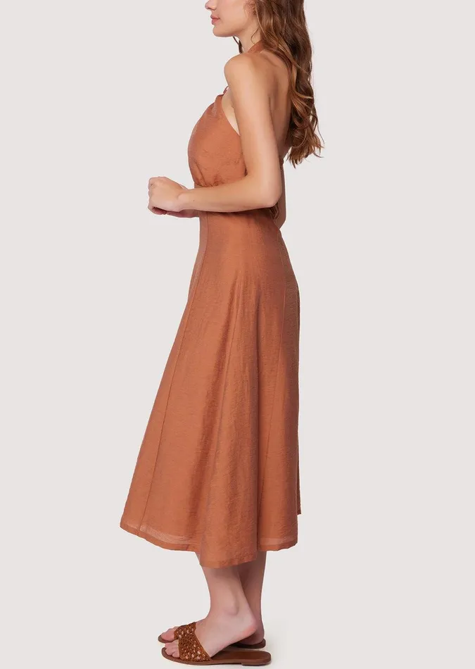 Pacific Grove Midi Dress Brown Women Lost Wander Dresses