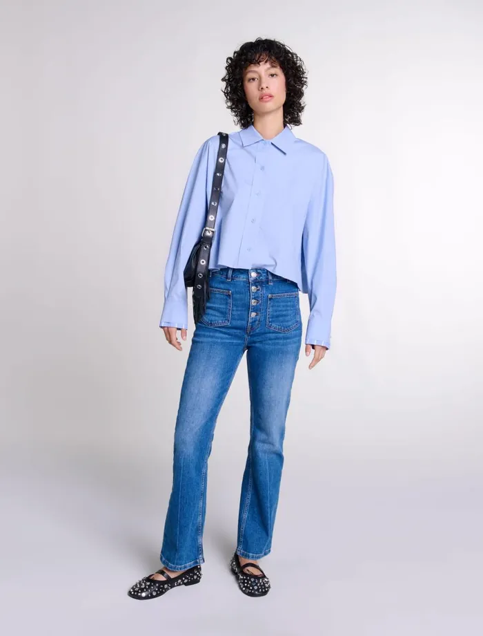 Pants and Jeans Women Maje StraightCut Jeans Blue