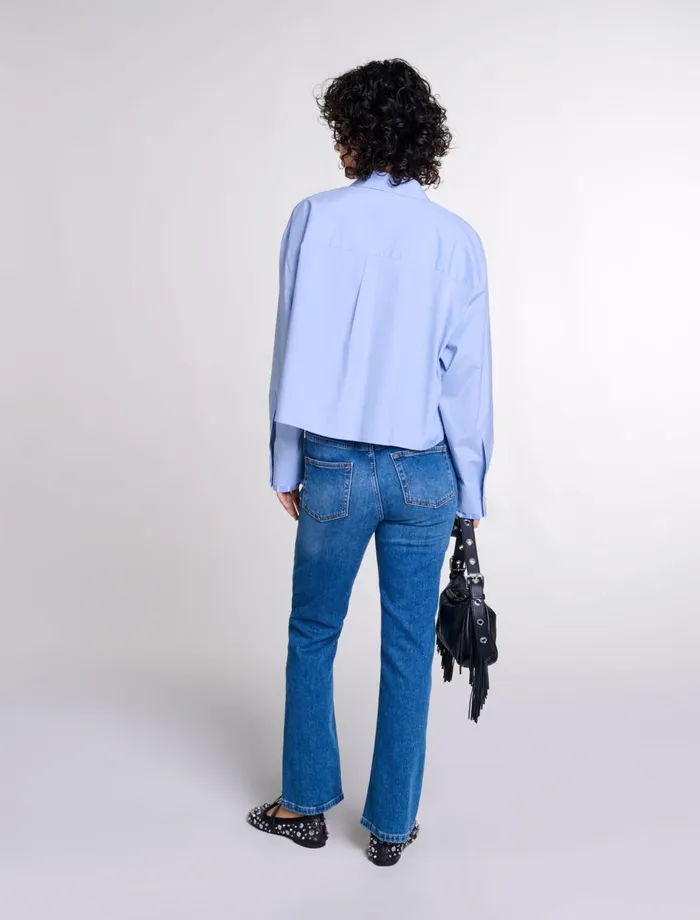 Pants and Jeans Women Maje StraightCut Jeans Blue