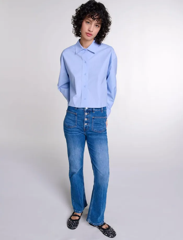 Pants and Jeans Women Maje StraightCut Jeans Blue