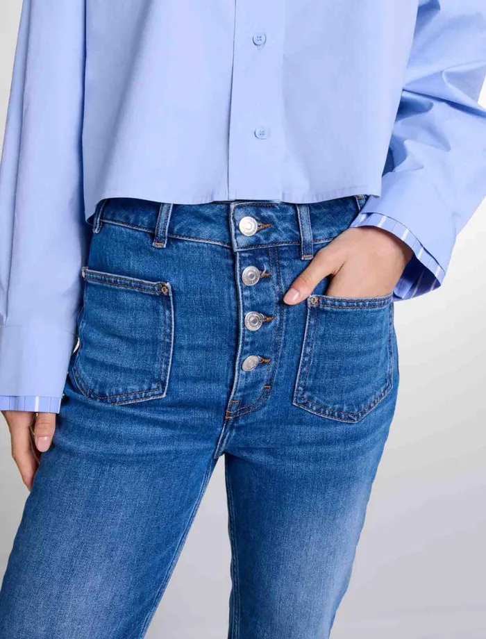 Pants and Jeans Women Maje StraightCut Jeans Blue