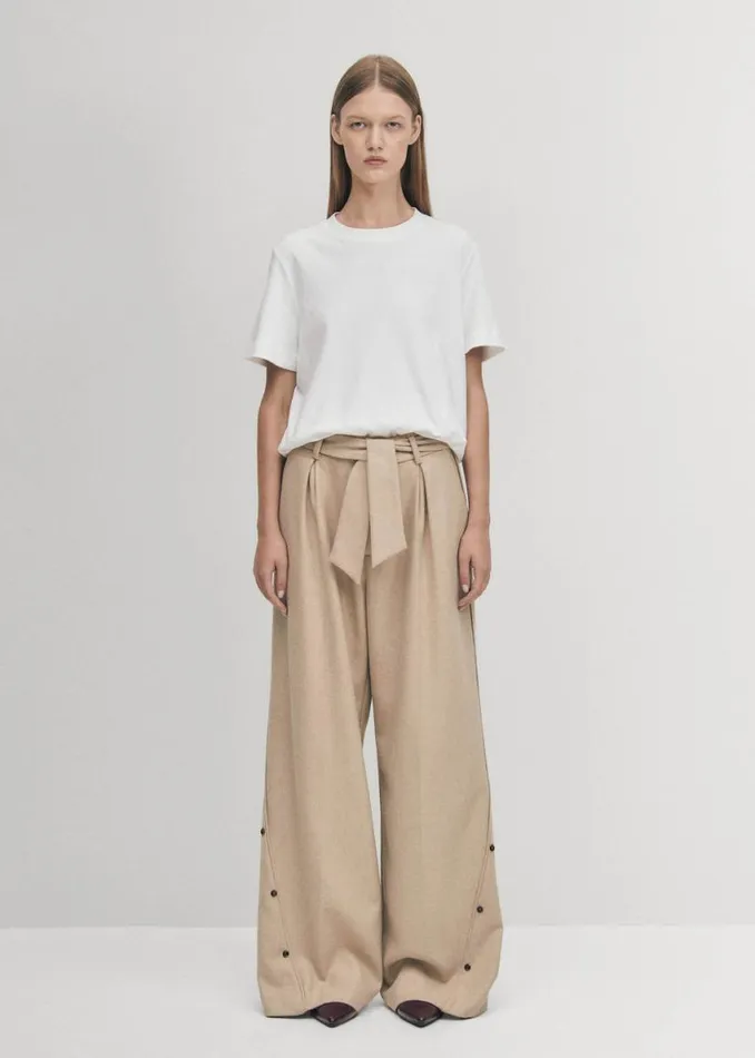 Pants Women ALOHAS Abbie Beige Trousers