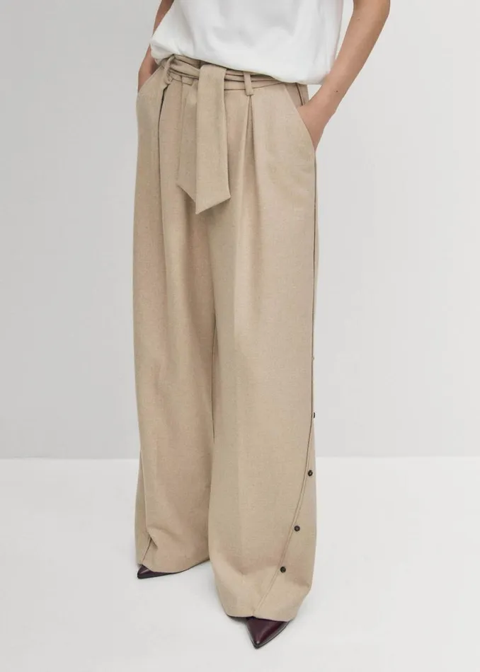 Pants Women ALOHAS Abbie Beige Trousers