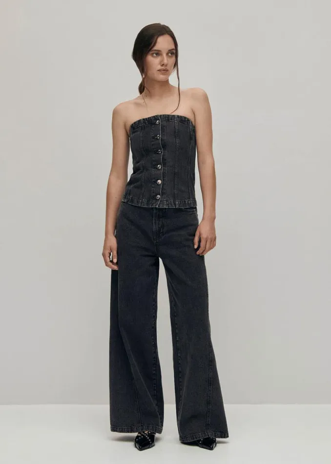 Pants Women ALOHAS Magda Black Denim Pants