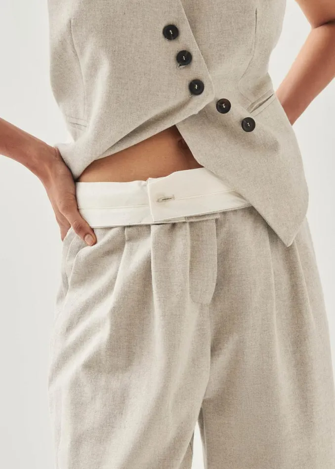 Pants Women ALOHAS Meran Cream Trousers