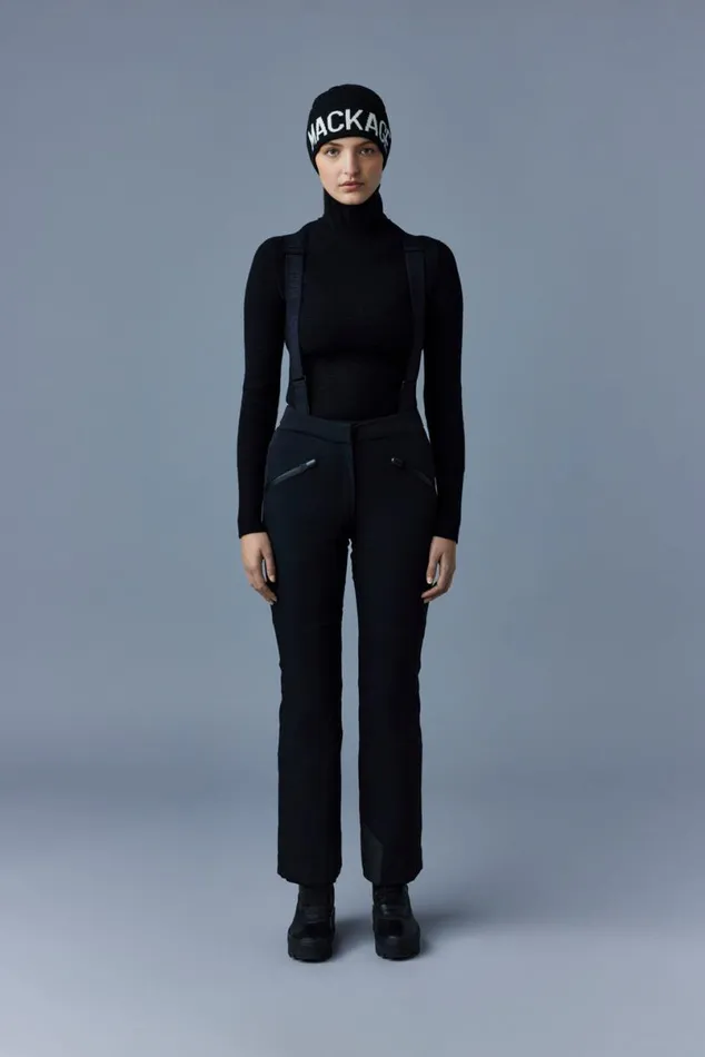 Pants Women Mackage NYOMI Ski Pant With Removable Suspenders Black Pants Women Mackage NYOMI Ski Pant With Removable Suspenders Black