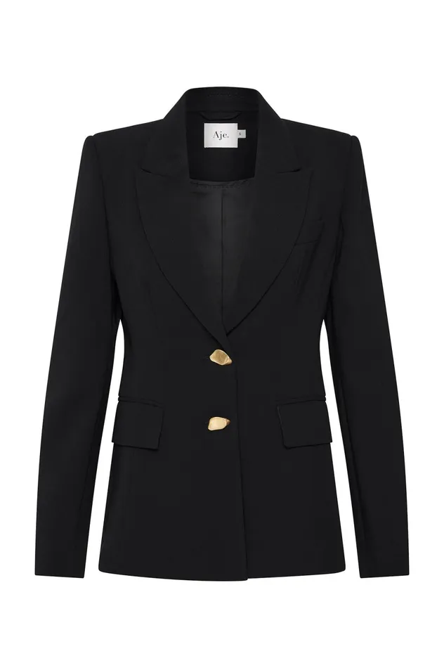 Paragon Structured Jacket Black Women Aje Blazers Jackets 038 Coats