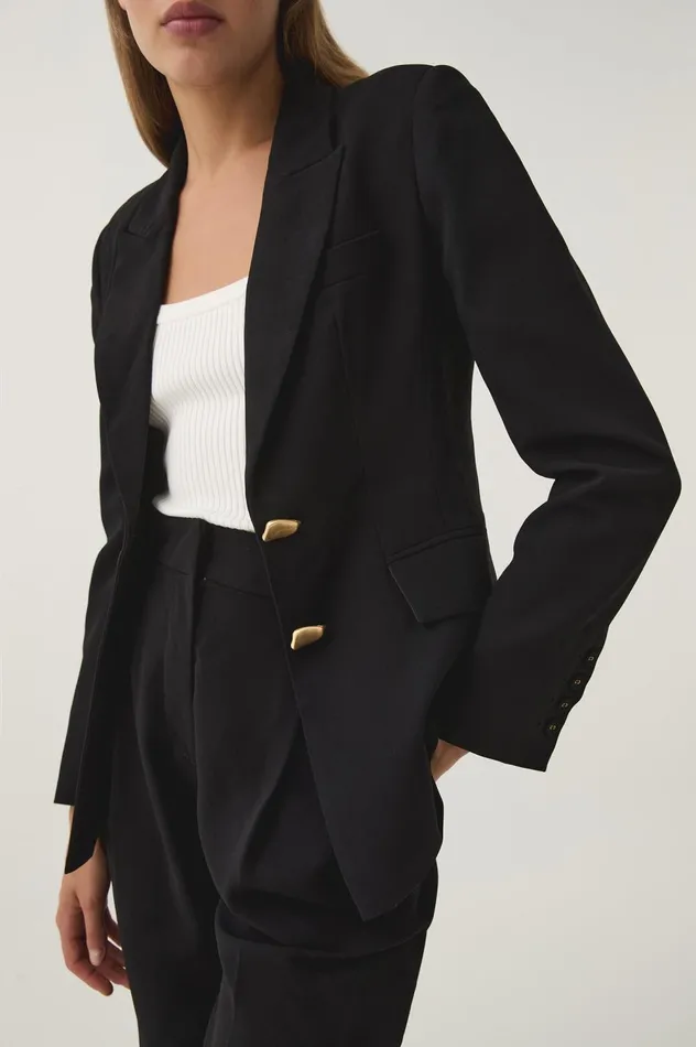 Paragon Structured Jacket Black Women Aje Blazers Jackets 038 Coats