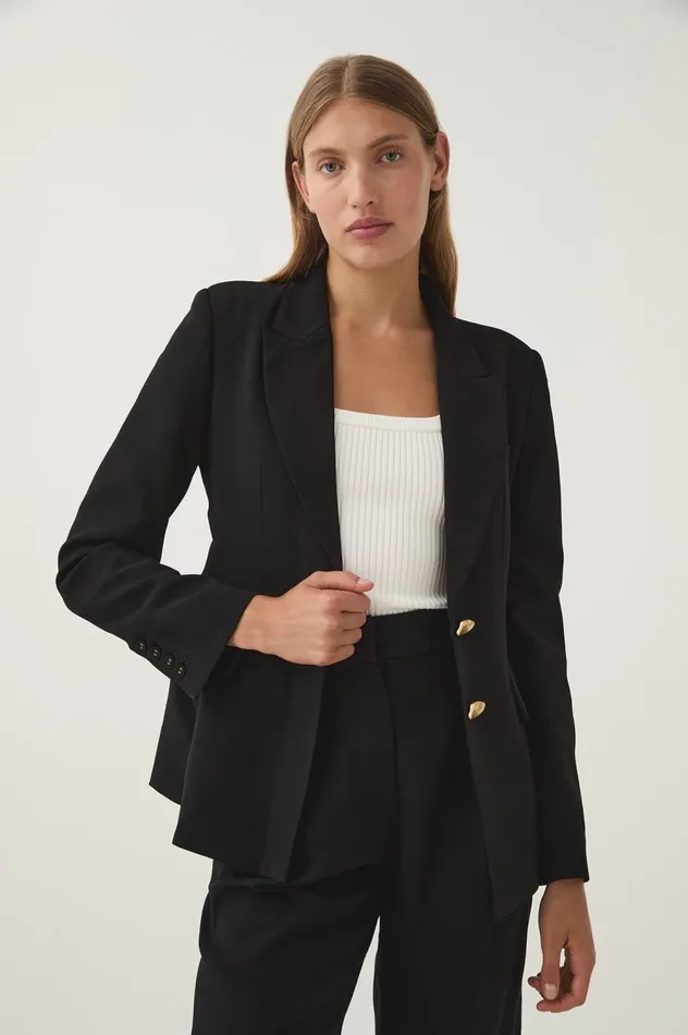 Paragon Structured Jacket Black Women Aje Blazers Jackets 038 Coats