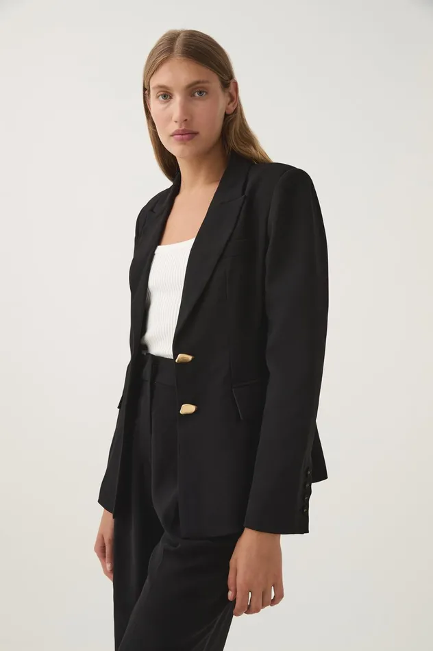 Paragon Structured Jacket Black Women Aje Blazers Jackets 038 Coats
