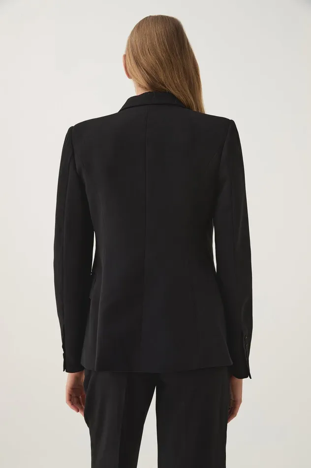 Paragon Structured Jacket Black Women Aje Blazers Jackets 038 Coats