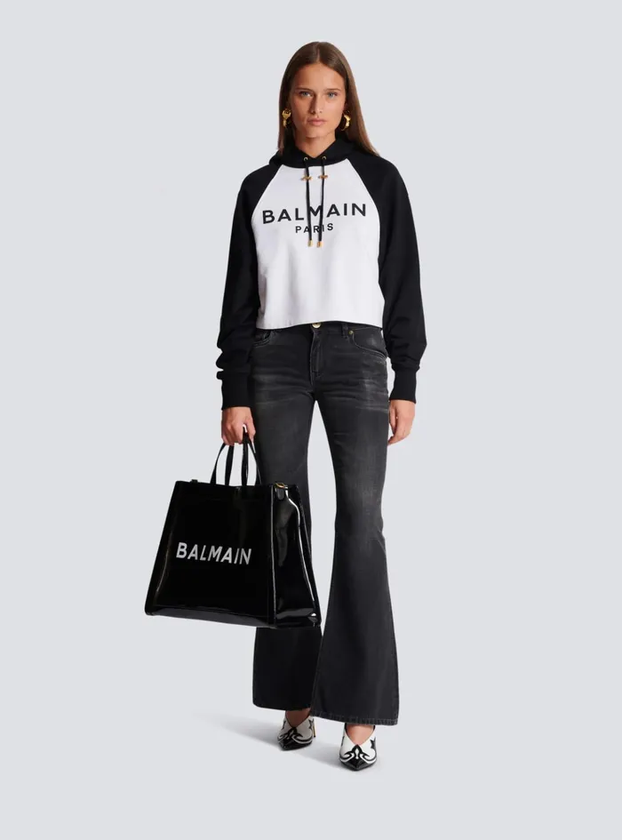 Paris Hoodie Black Women Balmain Sweatshirts