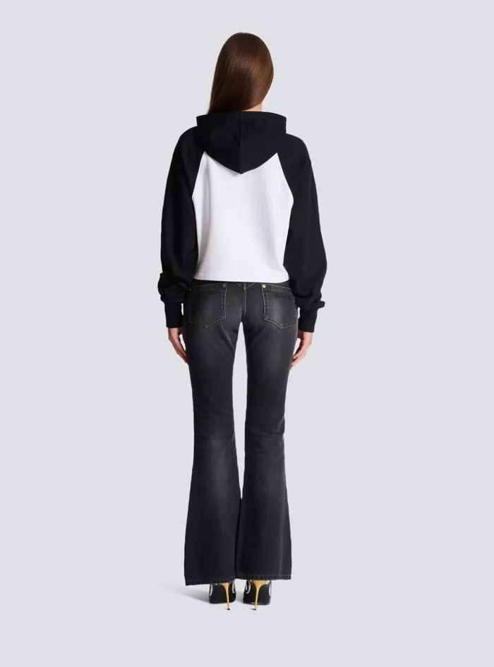 Paris Hoodie Black Women Balmain Sweatshirts