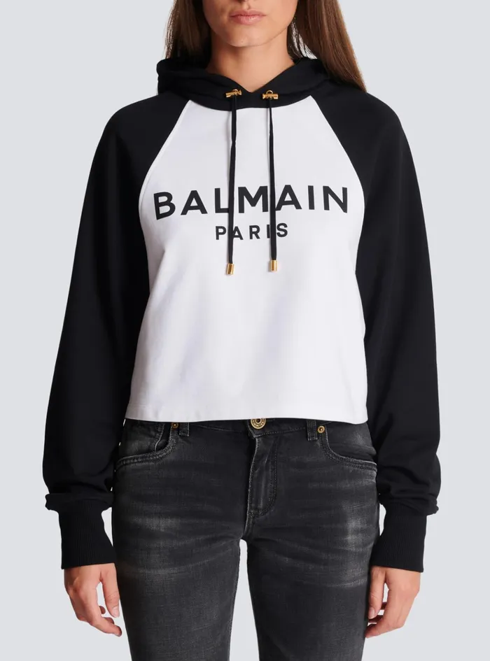 Paris Hoodie Black Women Balmain Sweatshirts