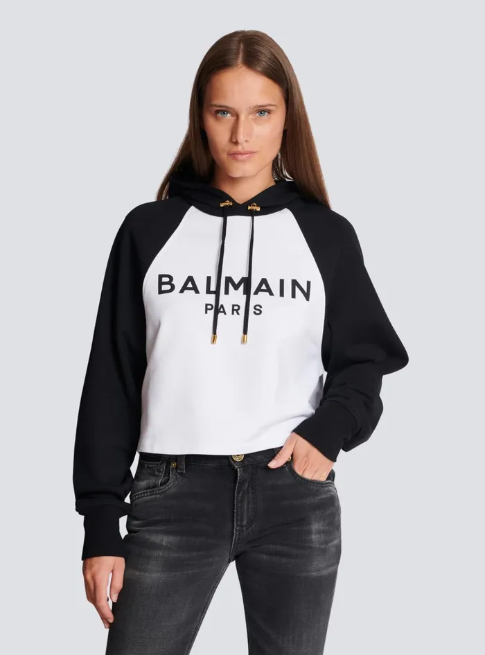Paris Hoodie Black Women Balmain Sweatshirts