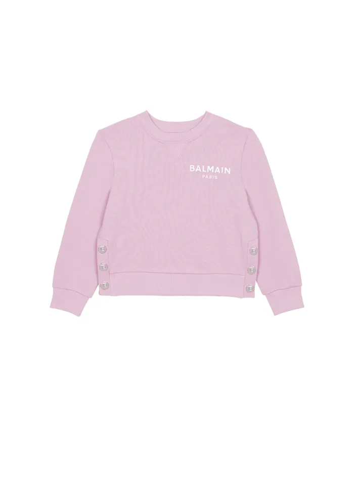 Paris Sweatshirt Purple Kids Balmain