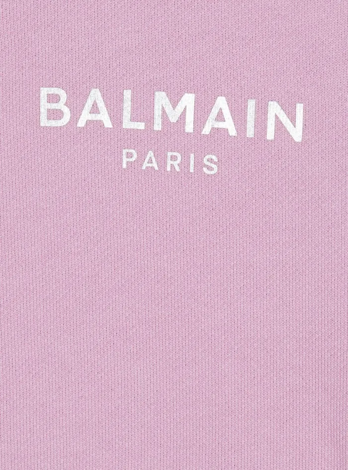 Paris Sweatshirt Purple Kids Balmain