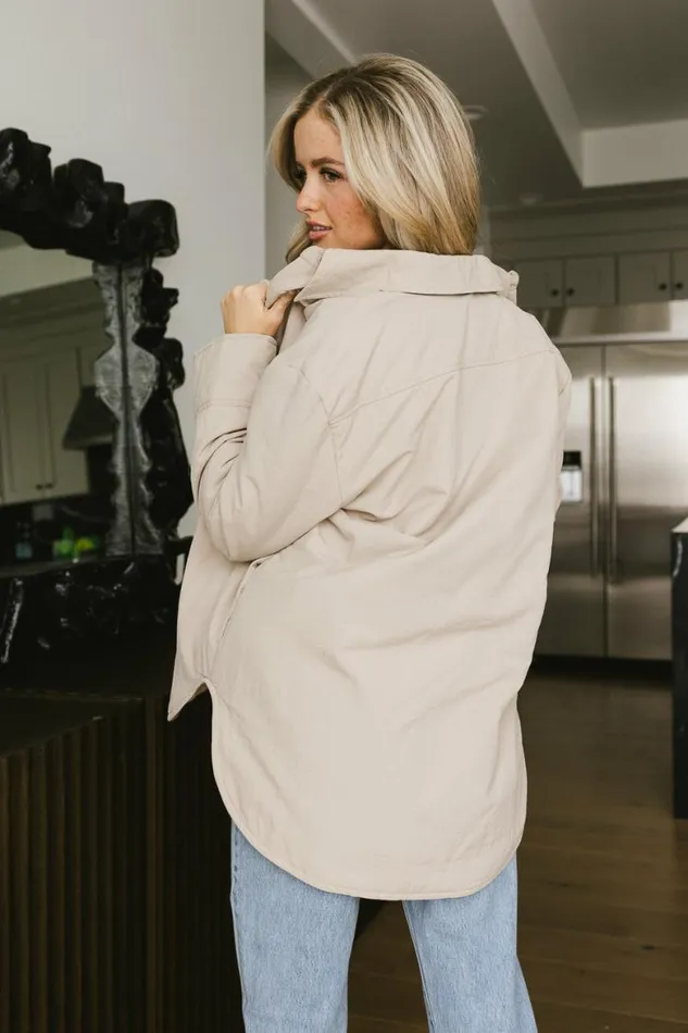 Parker Oversized Jacket In Taupe Taupe Women Bohme Outerwear