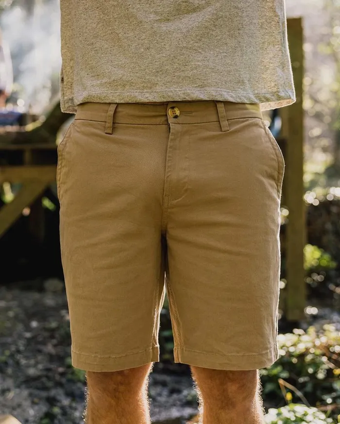 Passenger Clothing 365 Organic Cotton Shorts Chinchilla Brown Men Shorts