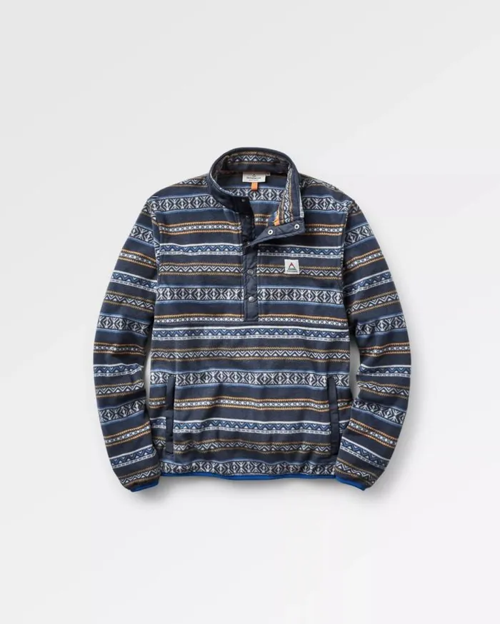 Passenger Clothing Adrift Recycled Polar Fleece Midnight Fairisle Men Fleece
