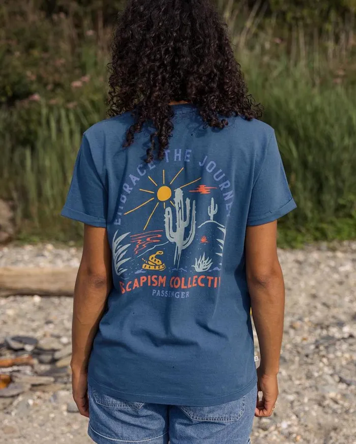 Passenger Clothing Arabica Recycled Cotton Oversized TShirt Dark Denim Women Tops and TShirts Passenger Clothing Arabica Recycled Cotton Oversized TShirt Dark Denim Women Tops and TShirts