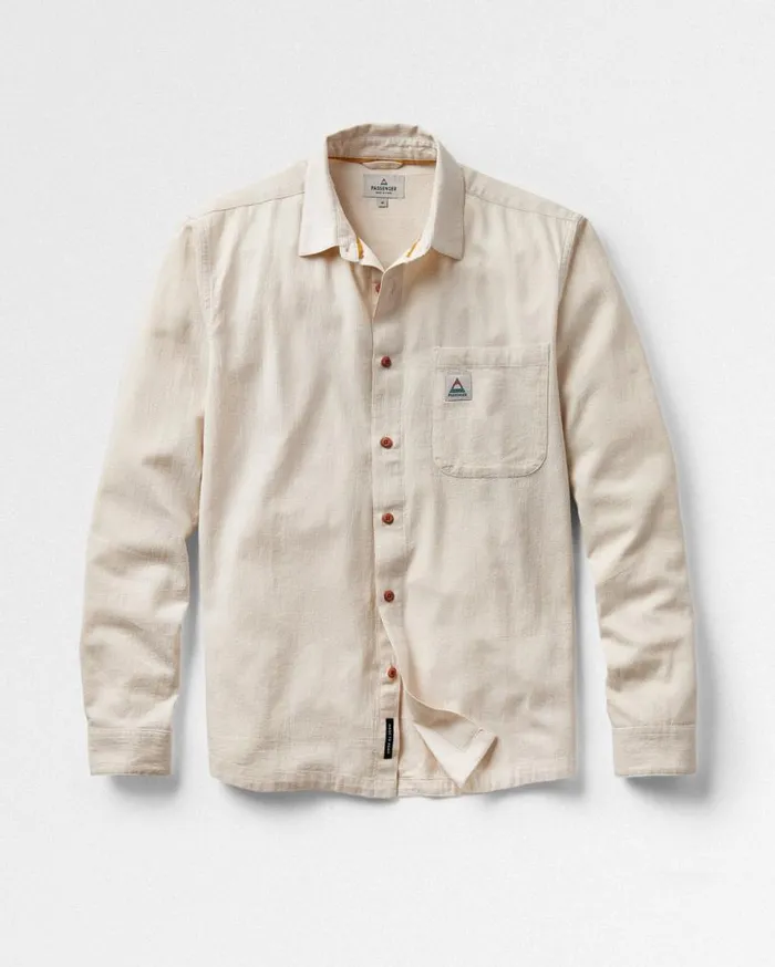 Passenger Clothing Arica Textured Shirt Birch Men Shirts