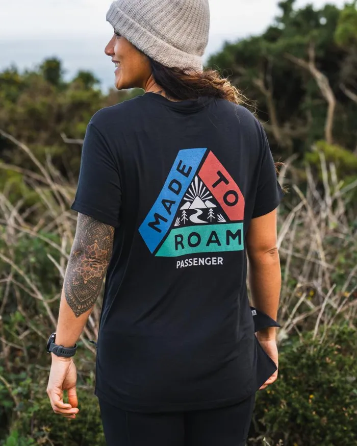 Passenger Clothing Aurora Recycled Active TShirt Black Women Activewear