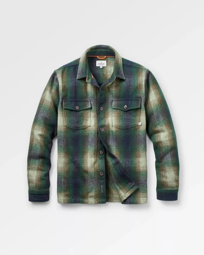 Passenger Clothing Barren Heavyweight Overshirt Khaki Men Shirts