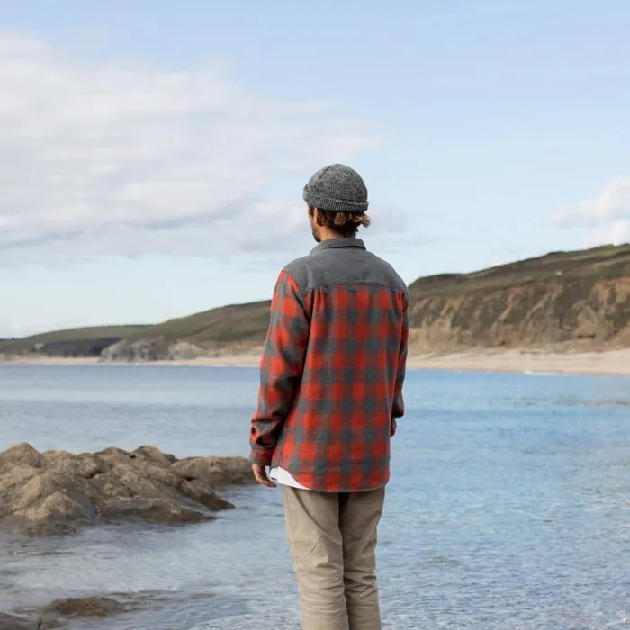 Passenger Clothing Bozeman Shirt Buffalo Check Orange Men Shirts