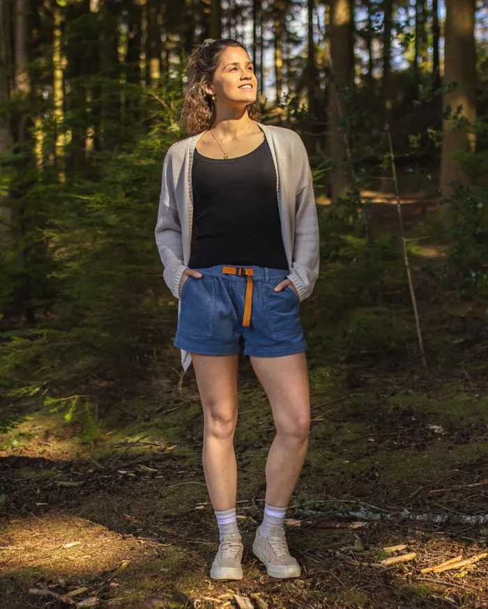 Passenger Clothing Del Sur Cord Shorts Stone Blue Women Shorts