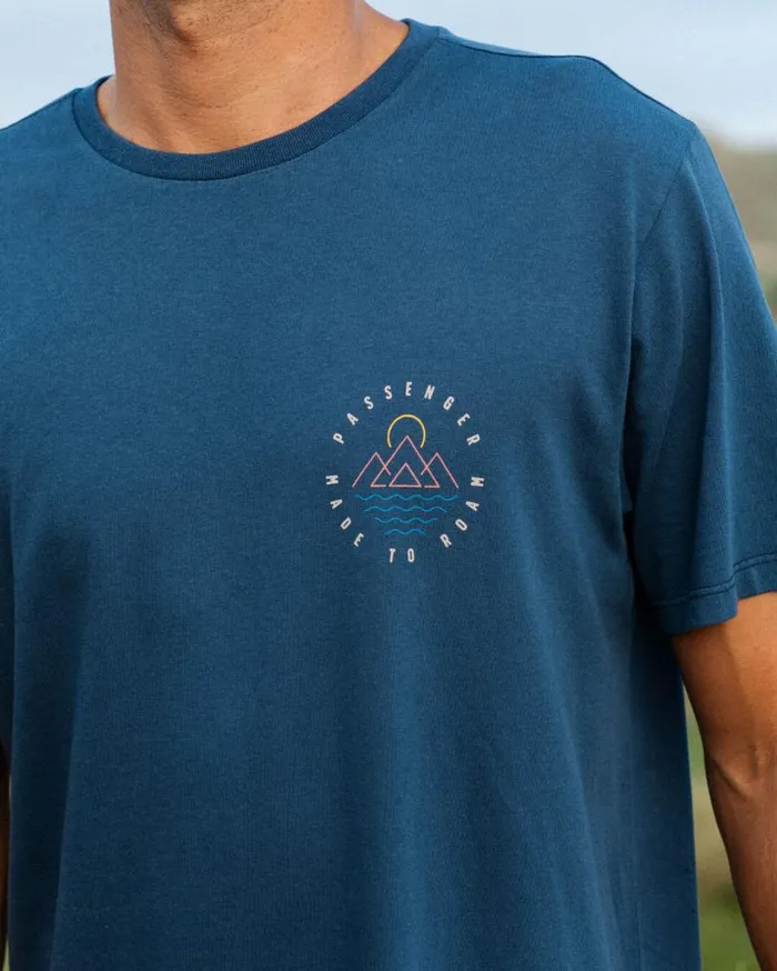 Passenger Clothing Escapism Recycled Cotton TShirt Dark Denim Men TShirts and Vests