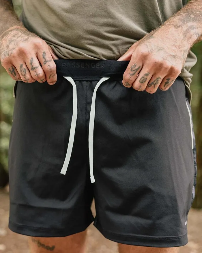 Passenger Clothing Exploration Trail Recycled Shorts Black Men Activewear