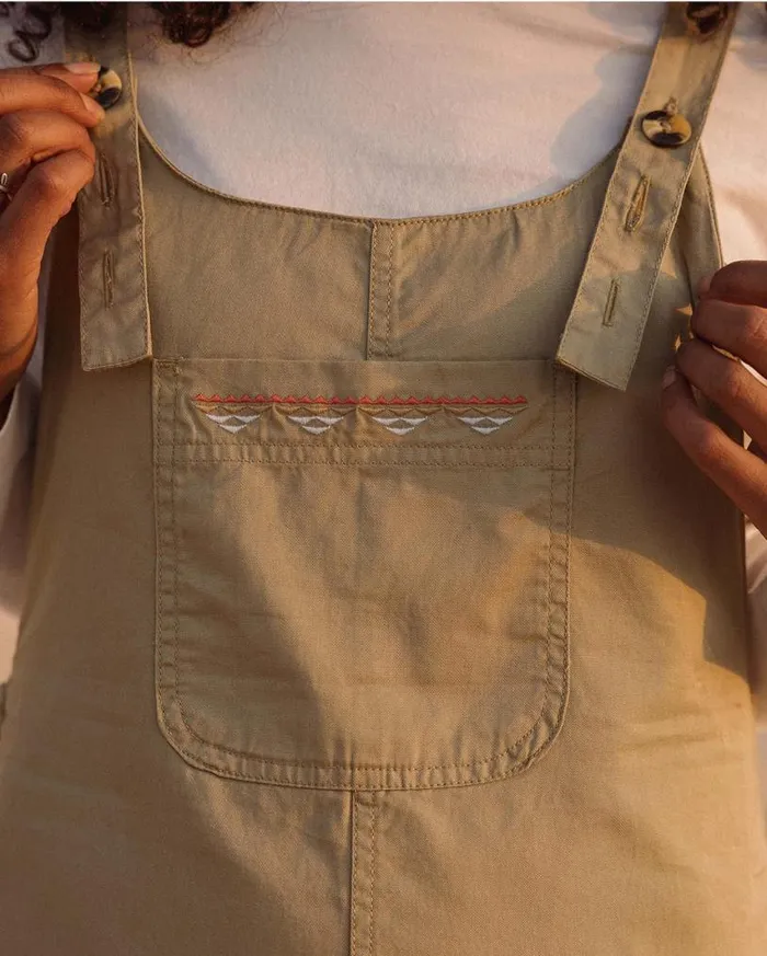 Passenger Clothing Faye Organic Cotton Dungarees Biscuit Women Dungarees and Trousers