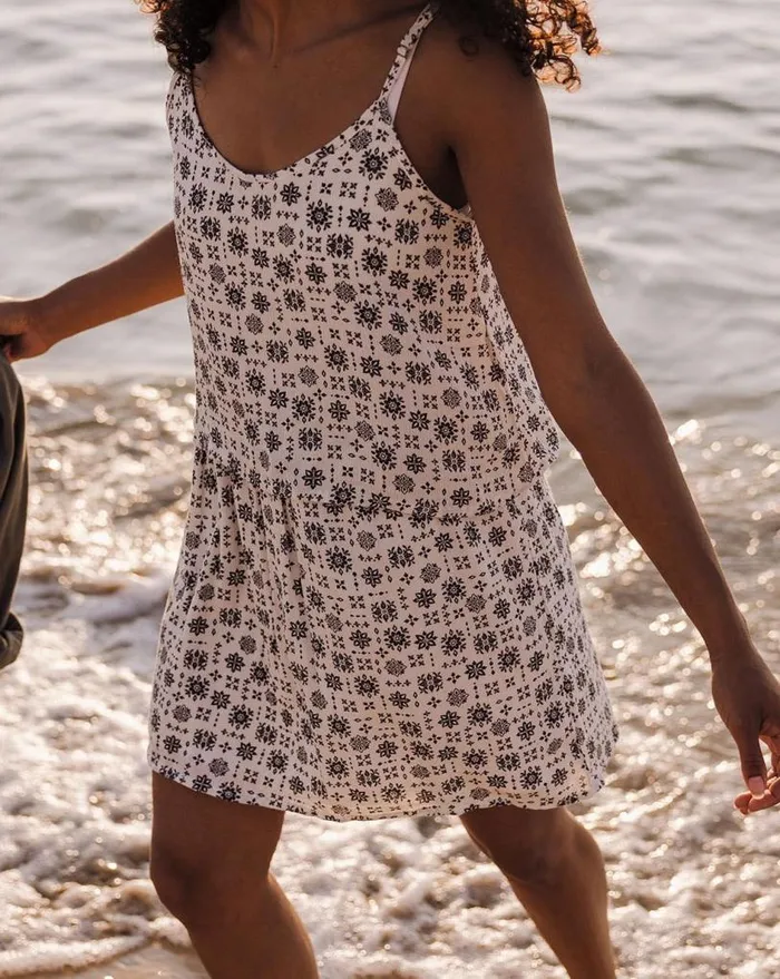 Passenger Clothing Floaty Layered Dress Simple Tile Ivory Women Dresses and Skirts